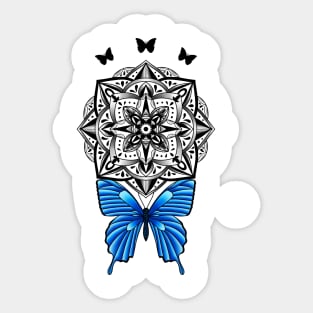 Butterfly and Mandala Sticker